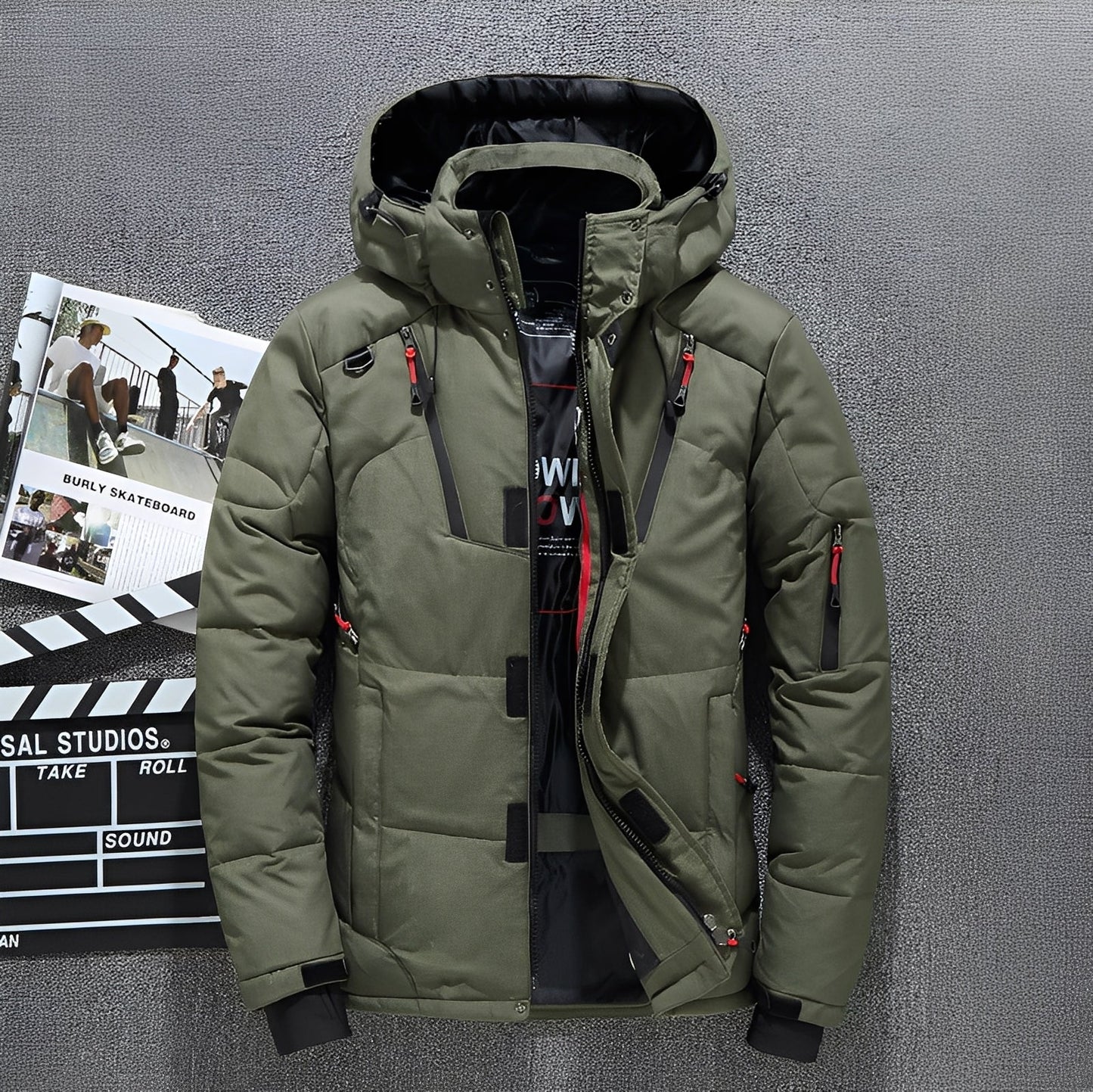 Damian - Trendige Herren-Kapuzenjacke mit zahlreichen Taschen