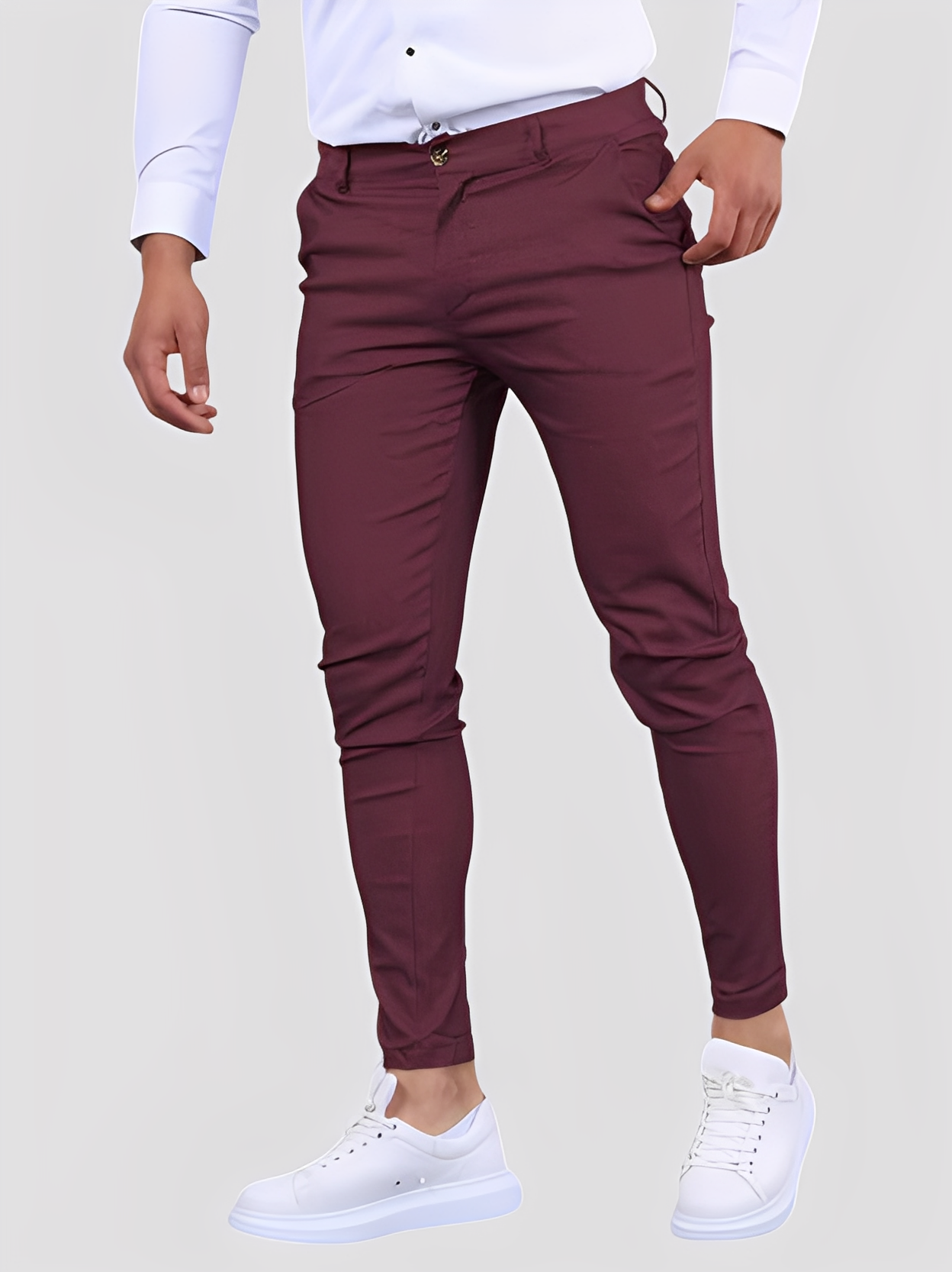Shelton - Bequeme, elastische Herrenhose im engen Stil