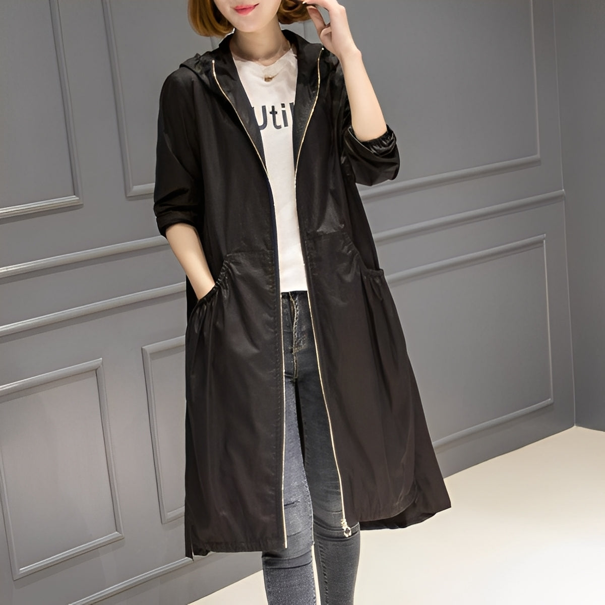 Margarette - Eleganter Damen-Regenmantel mit Kapuze