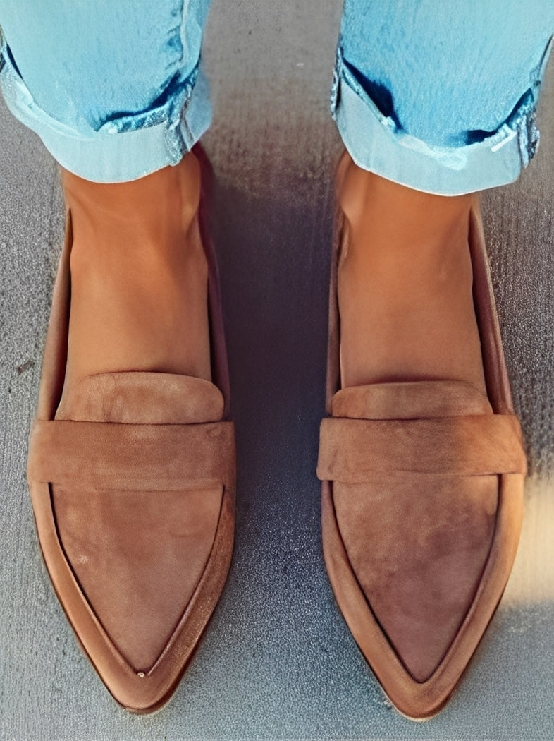 Christal - Elegante spitze Wildleder-Slipper für Frauen