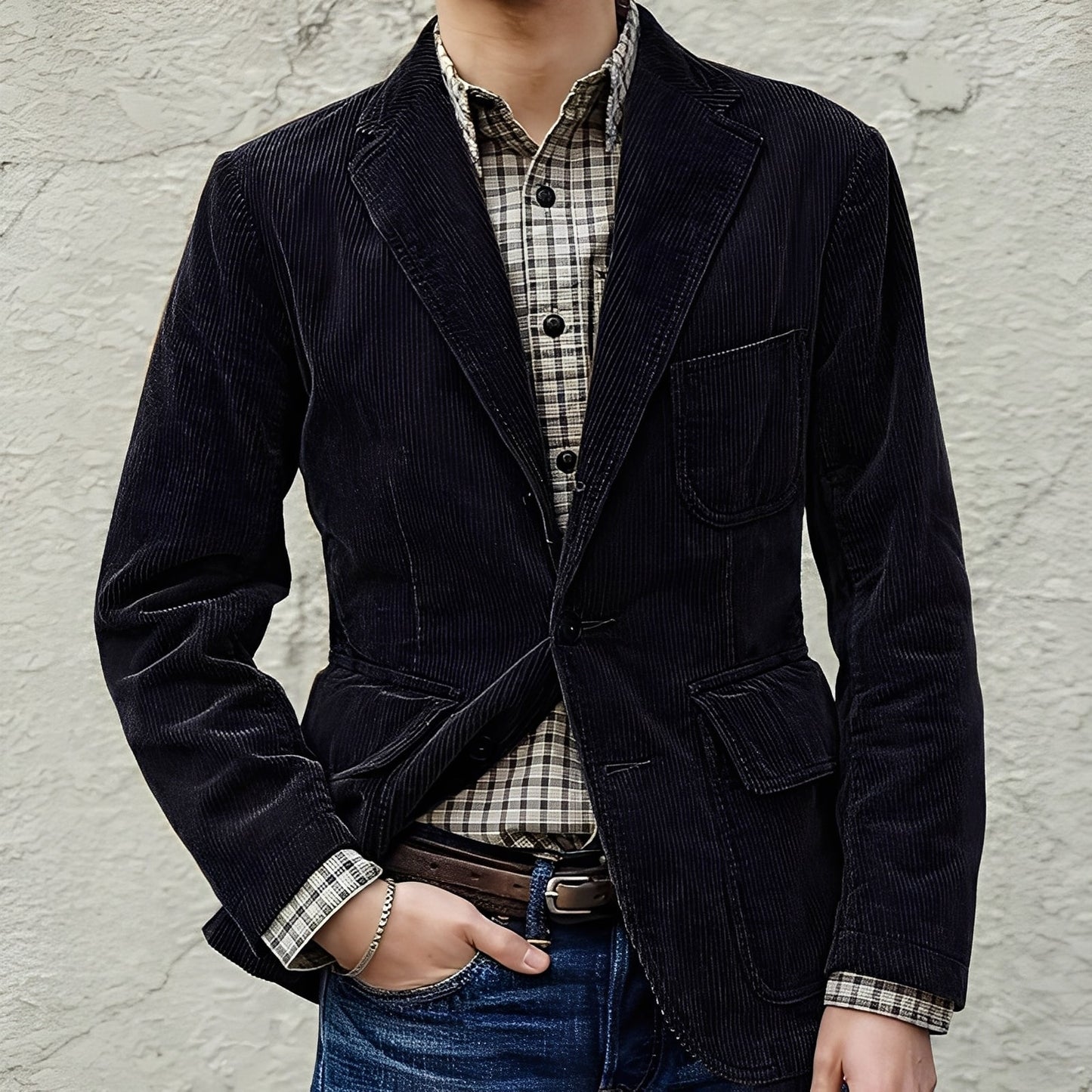 Dalton - Bequeme Wolljacke für Herren mit Taschen