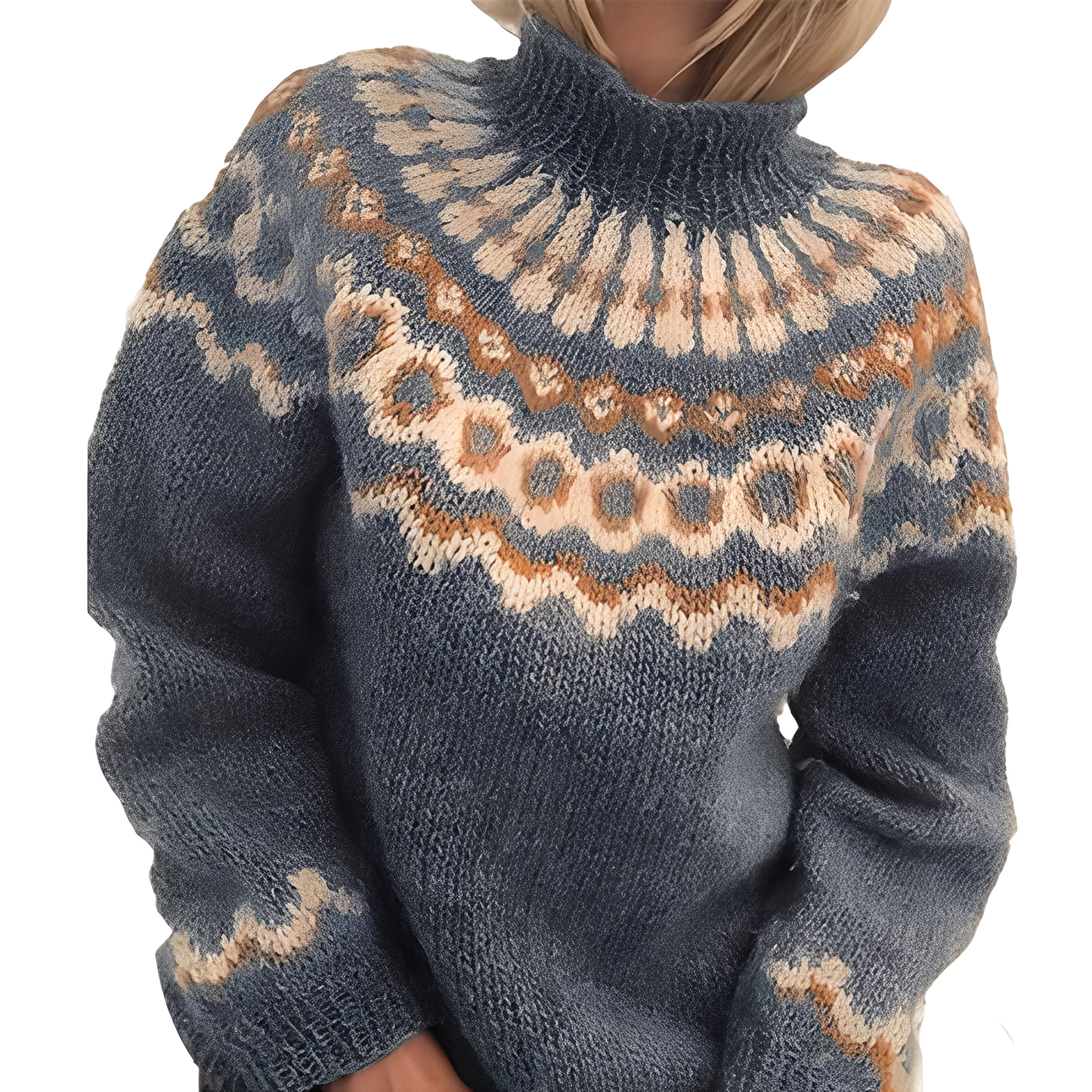 Charlee - Warmer, weit geschnittener Damen-Rollkragenpullover