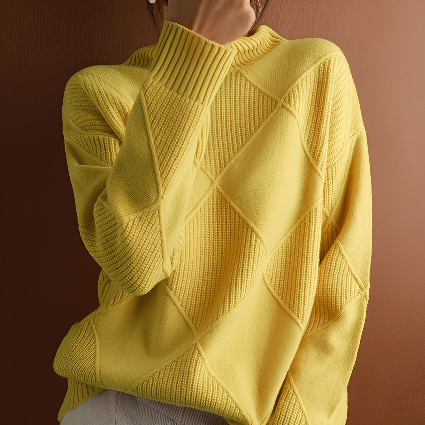 Lyndsea - Gemütlicher Damen-Rollkragenpullover