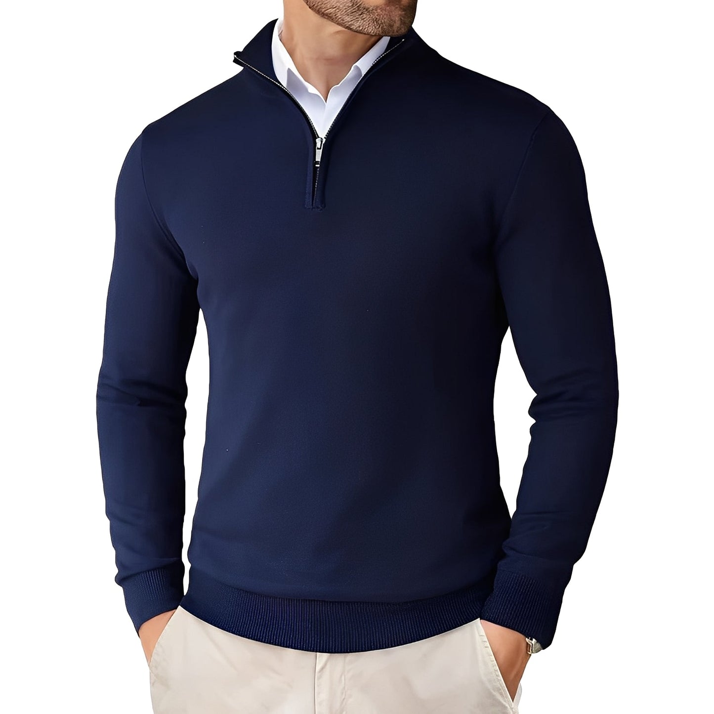 Darell - Eleganter Herren-Strickpulli mit Zipper