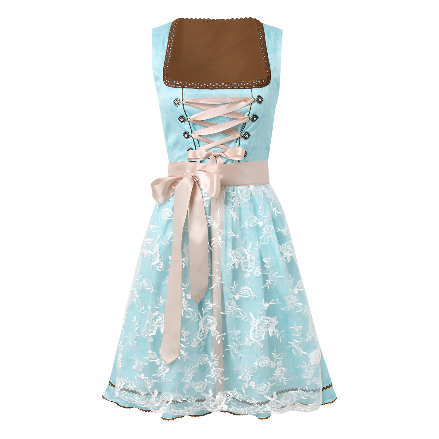 Zella - Frauen Oktoberfest-Kleid mit Schnürung und Design
