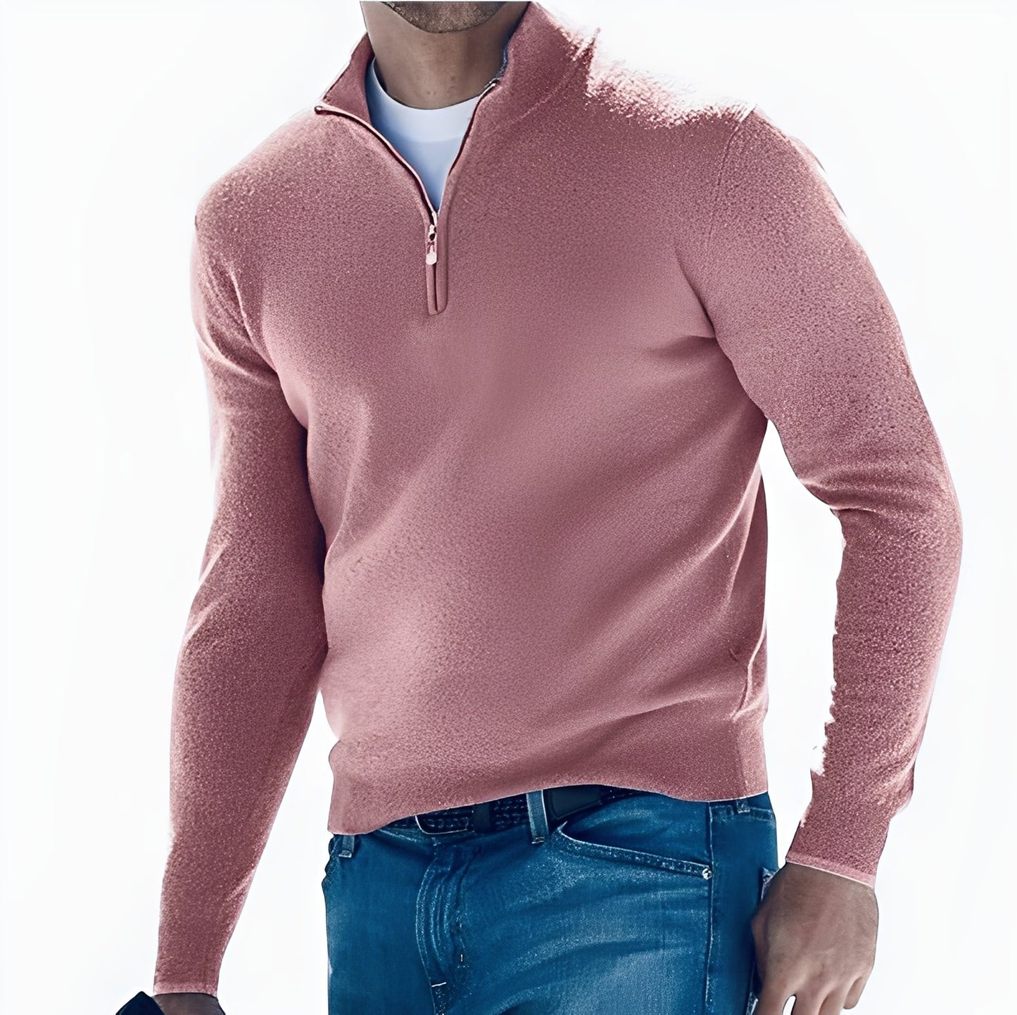 Zayne - Bequemer Herrenpullover mit Zipper