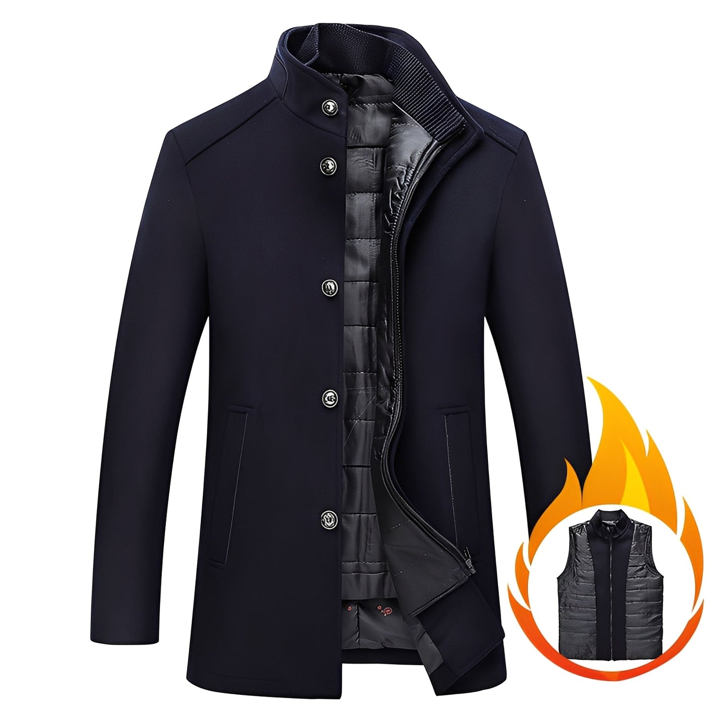 Axton - Elegante Herrenjacke aus Wolle mit Weste