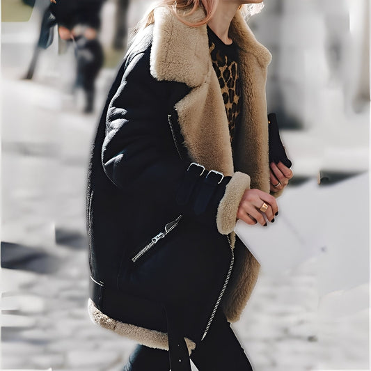 Cassandra - Wärmende Woll-Wildlederjacke für Damen