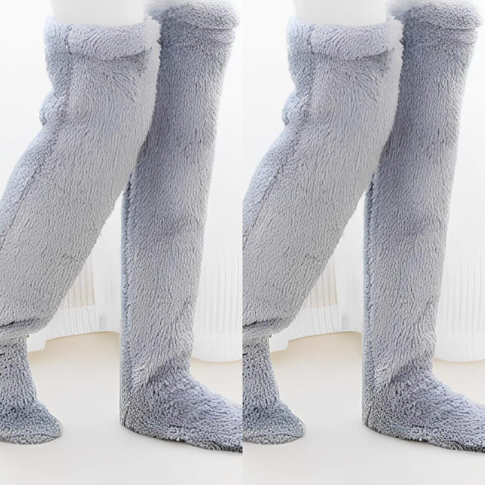Camellia - Kuschelige, kniehohe Wintersocken für Damen
