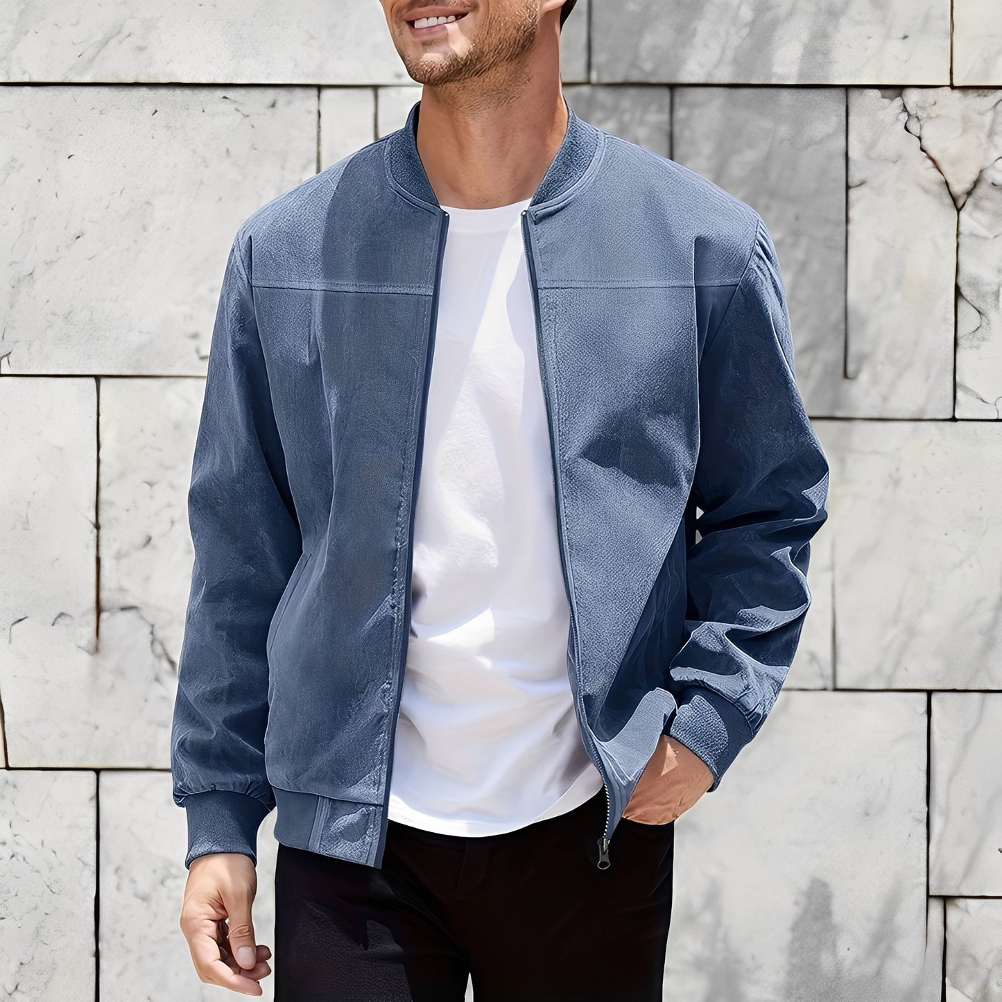 Easton - Klassische, modische Herren-Lederjacke