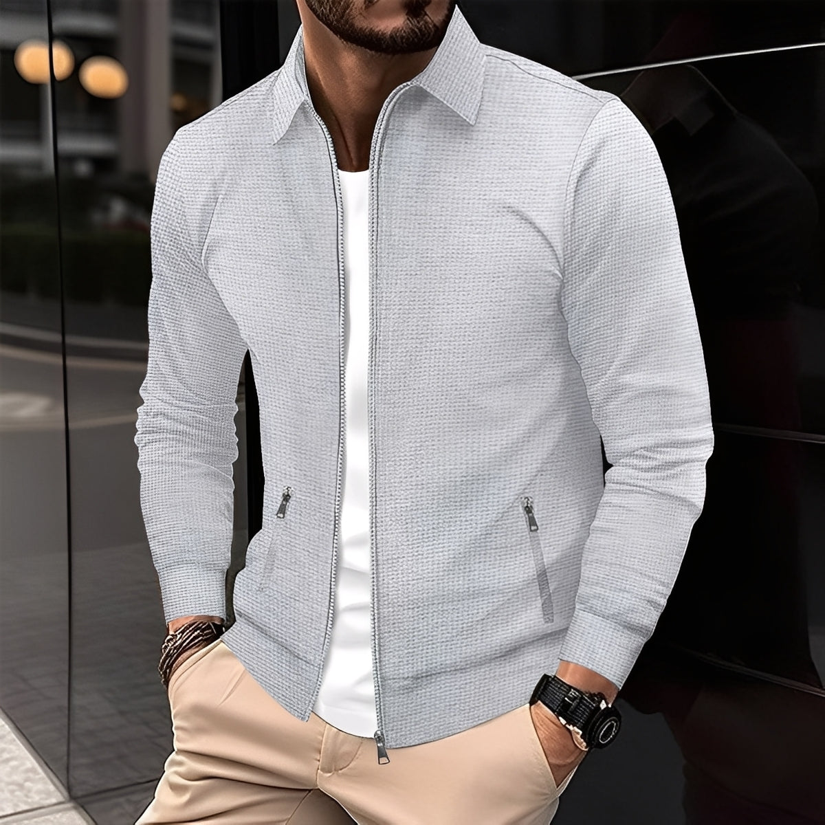Anthony - Moderne Männerjacke mit Taschen und Reißverschluss