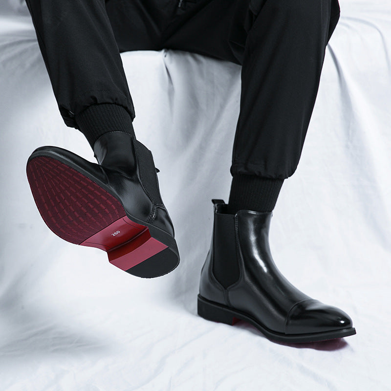 Kennith - Trendige und komfortable Chelsea-Lederschnürstiefel für Herren