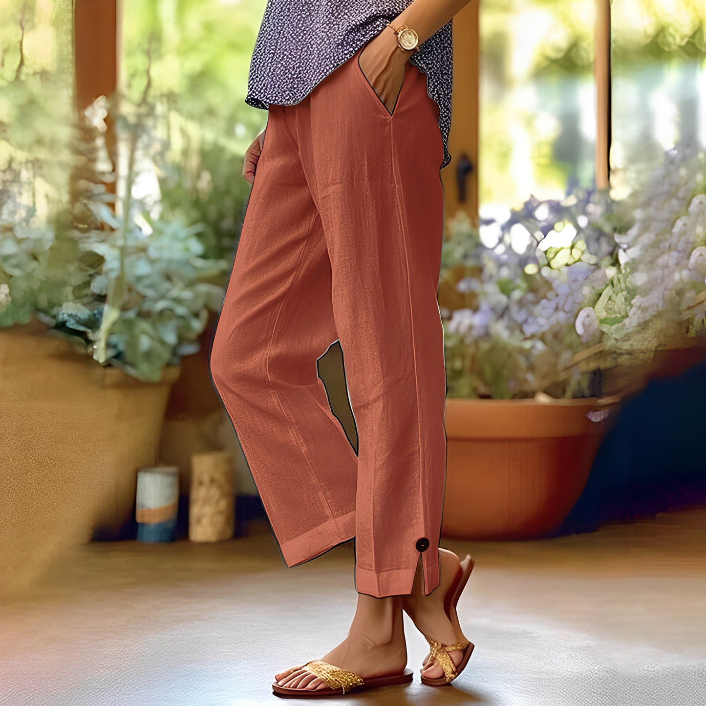 Kassia - Leichte Leinen-Sommerhose für Damen