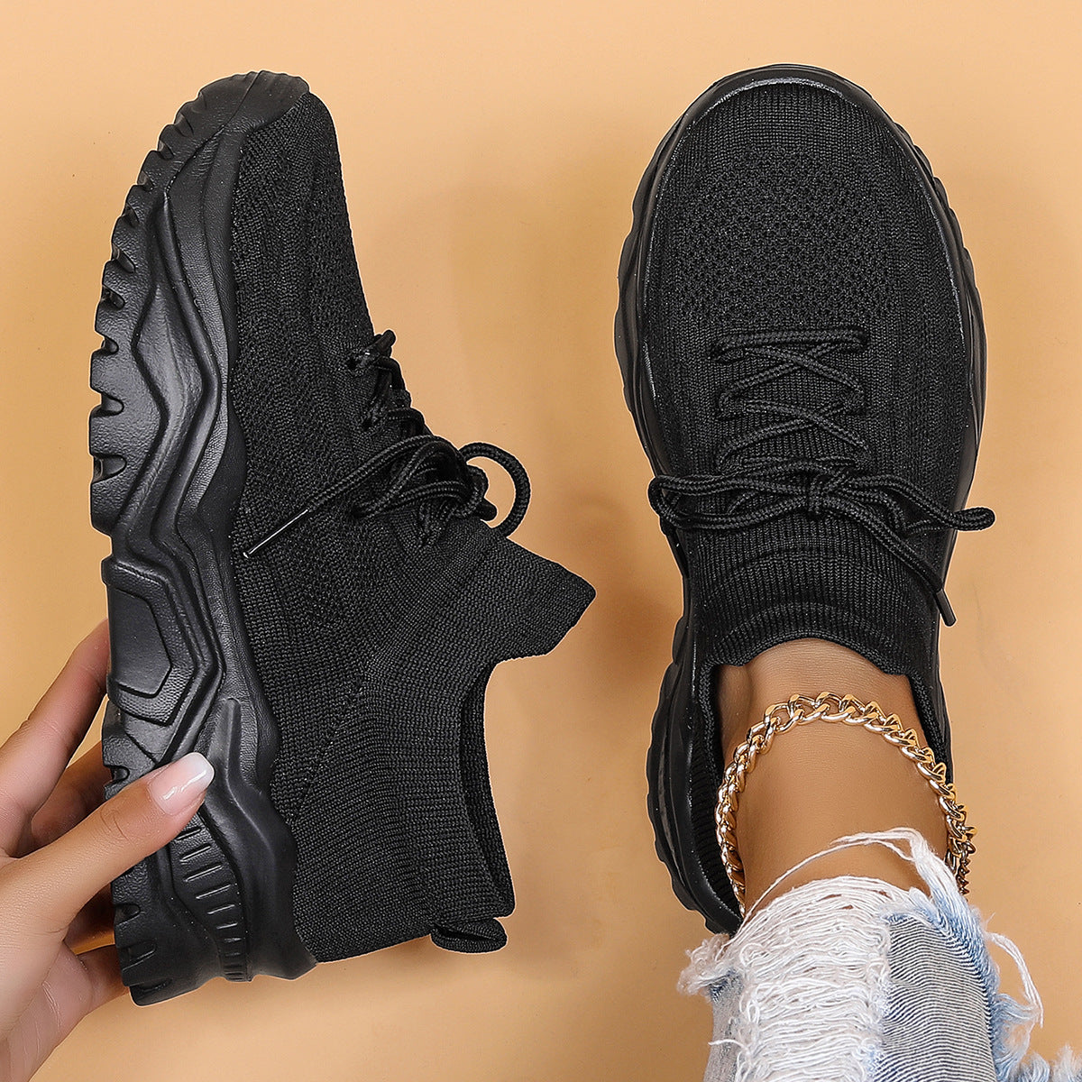 Wendi - Komfortable, lockere Strick-Sneaker für Frauen