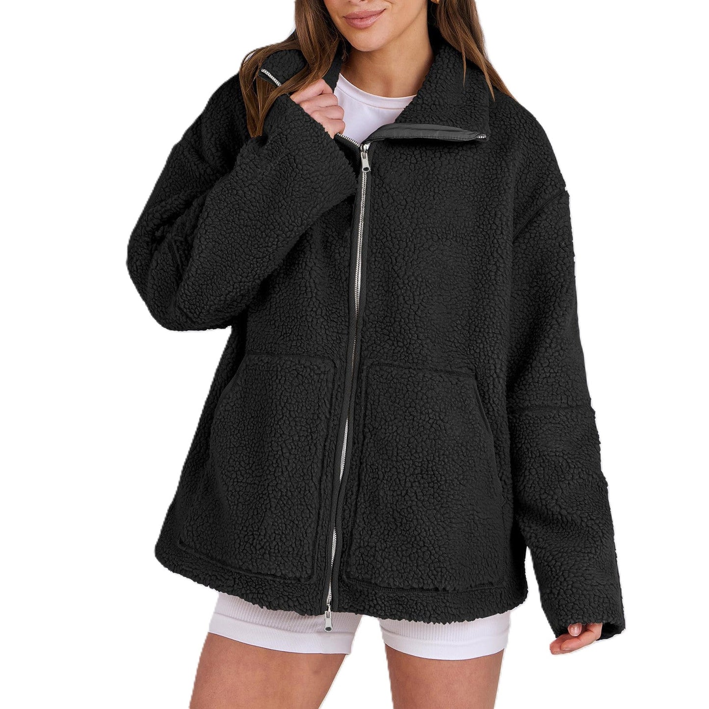 Evangelina - Bequeme Damenjacke aus weichem Teddy-Material