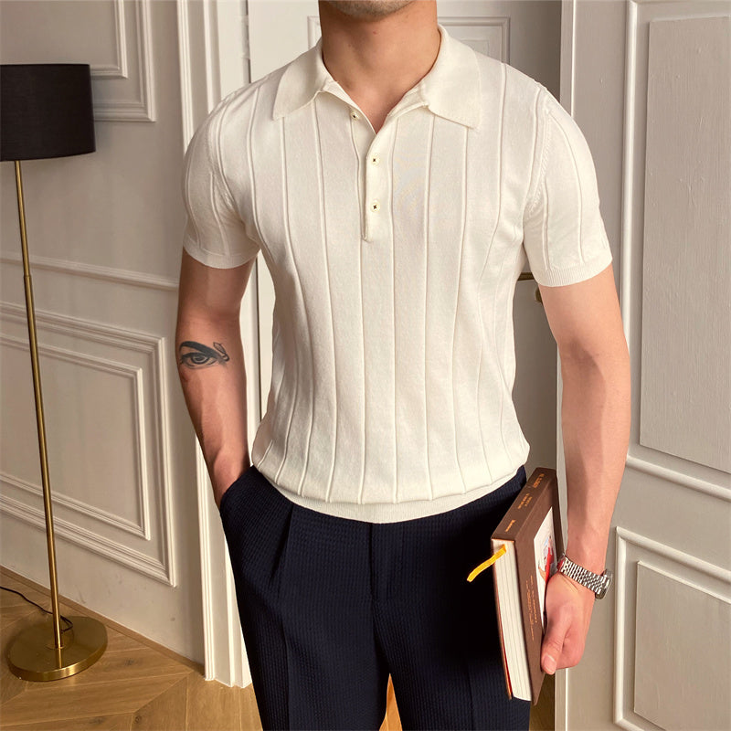 Tyrone - Herren-Poloshirt aus gemütlichem Strick für Komfort