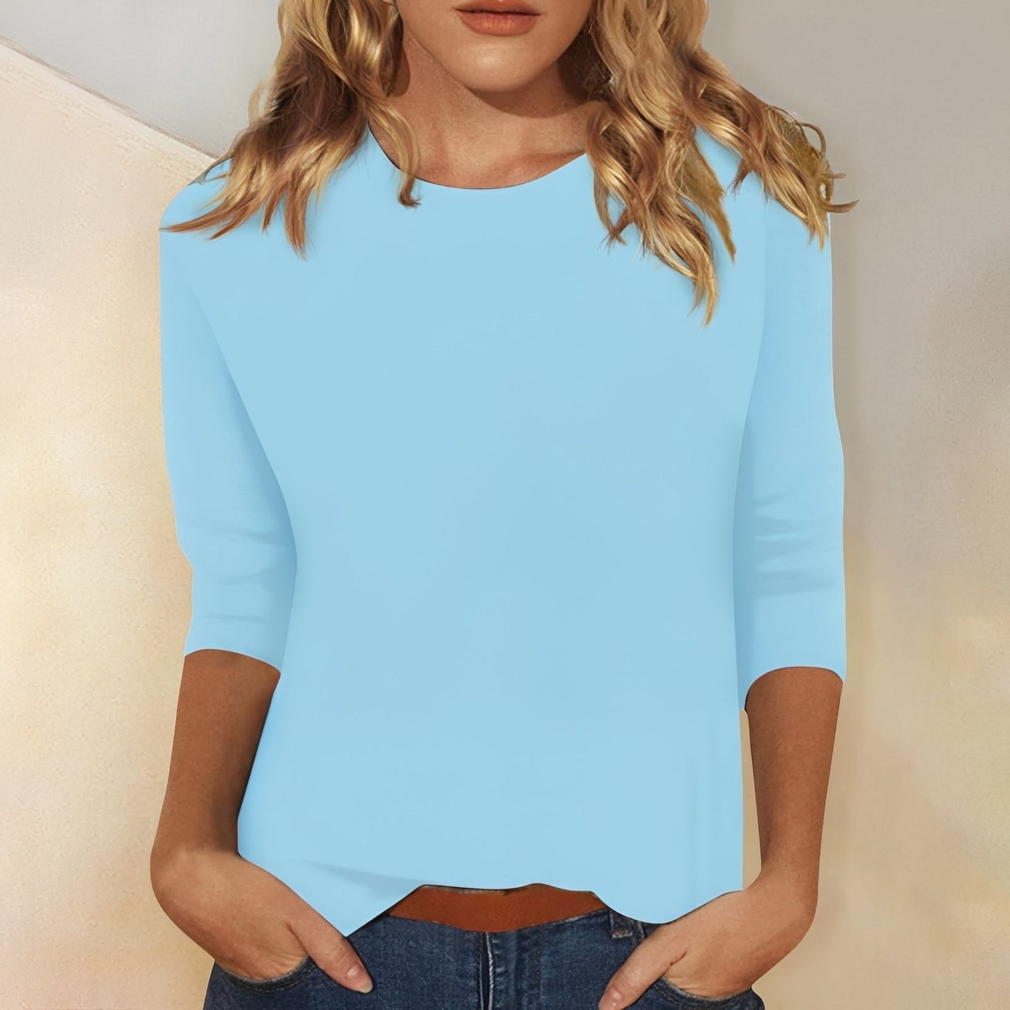 Katherina - Komfortables Damen-Shirt mit langen Ärmeln und Rundhalsausschnitt
