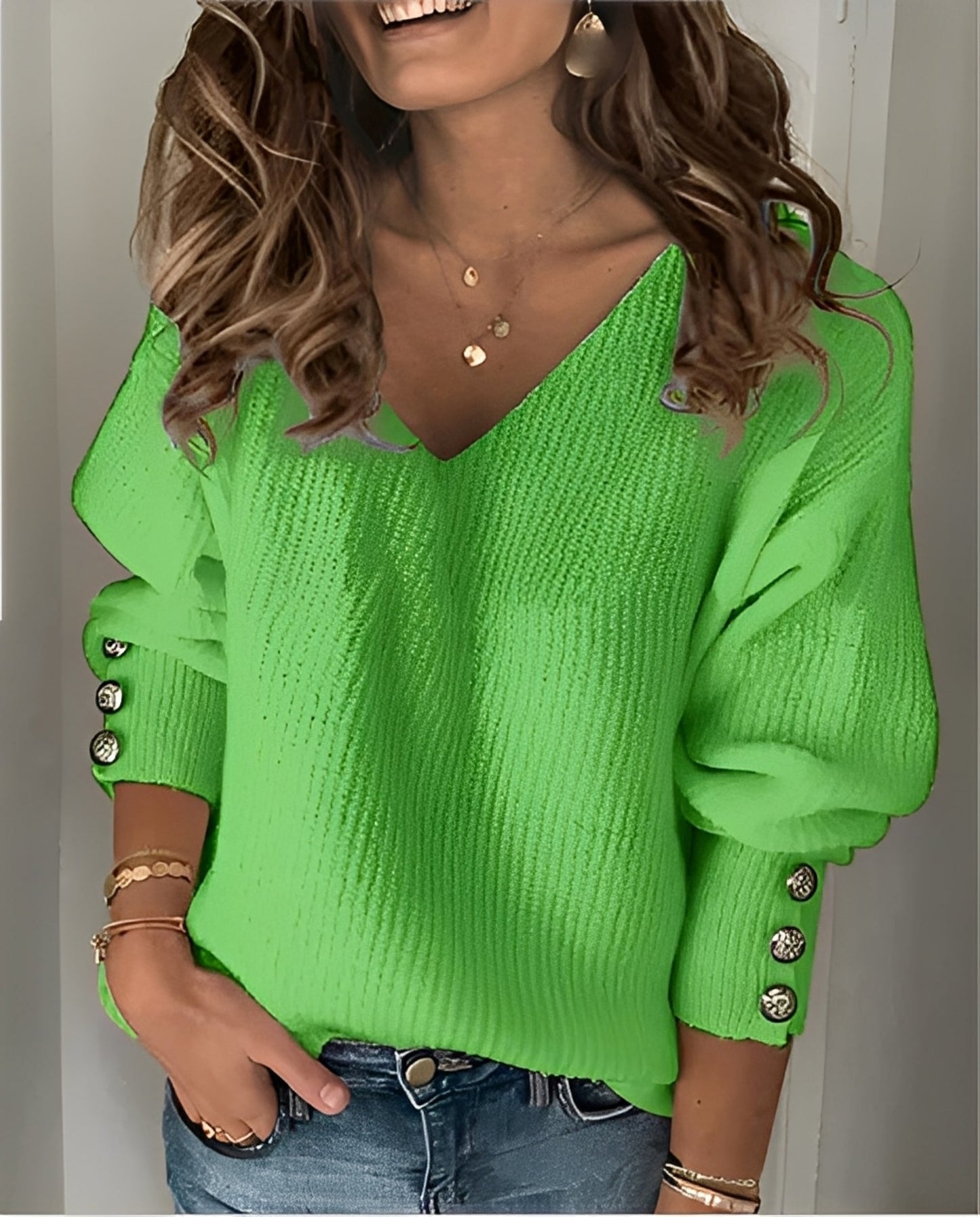 Beck – V-Ausschnitt-Pullover aus Strick