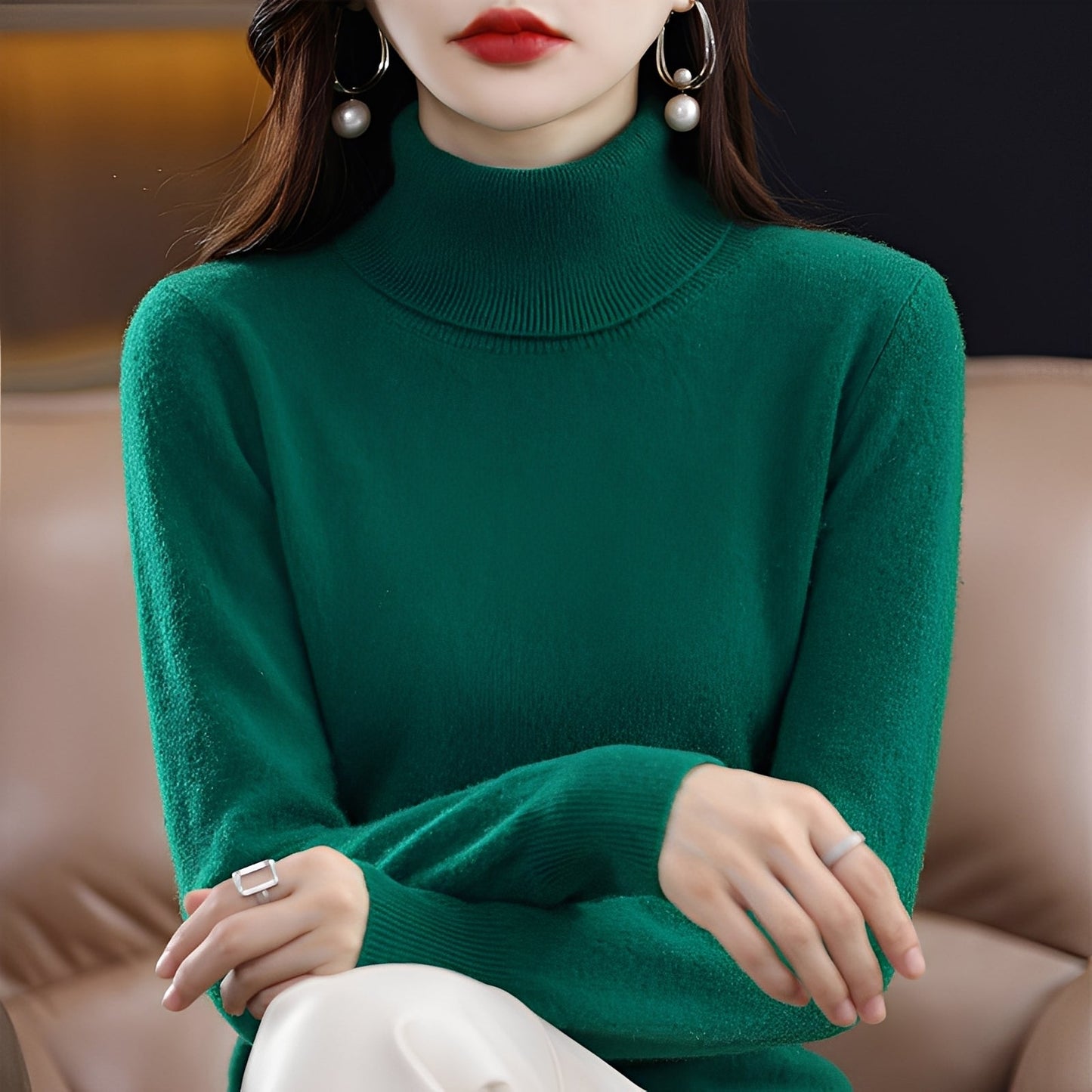 Jocelin - Damen-Rollkragenpullover, leicht