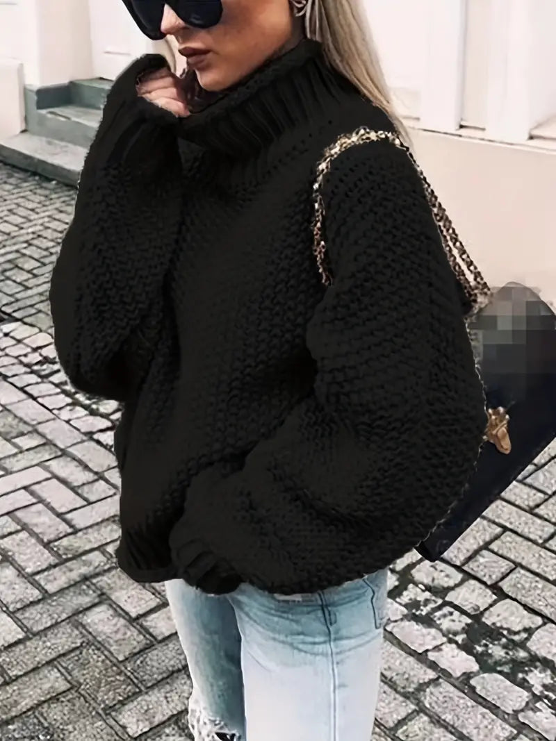 Vale – Einfarbiger Rollkragenpullover