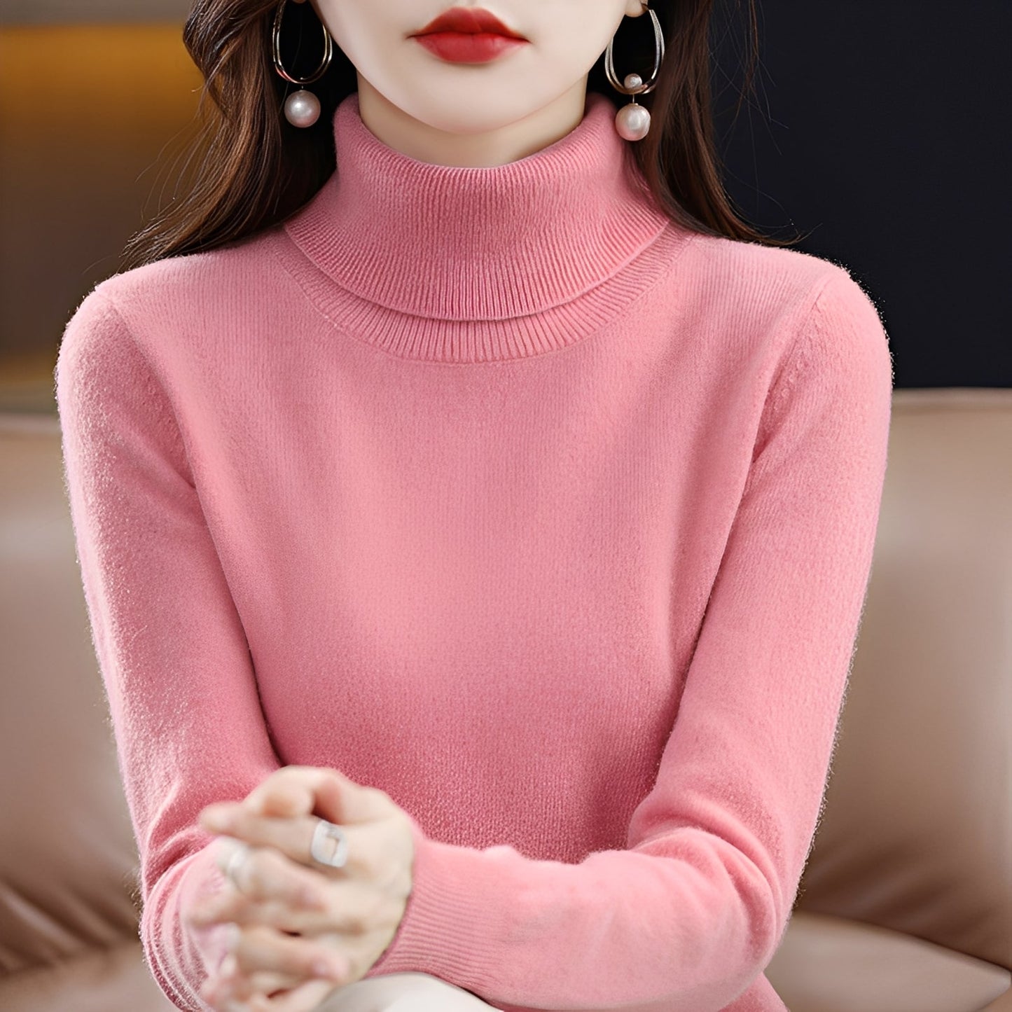 Jocelin - Damen-Rollkragenpullover, leicht