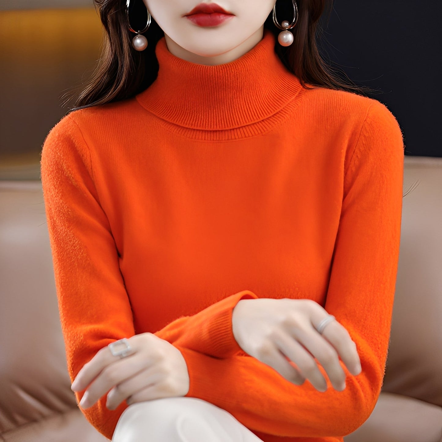 Jocelin - Damen-Rollkragenpullover, leicht