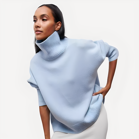 Margery - Damenpullover mit lässigem Schnitt und hohem Kragen