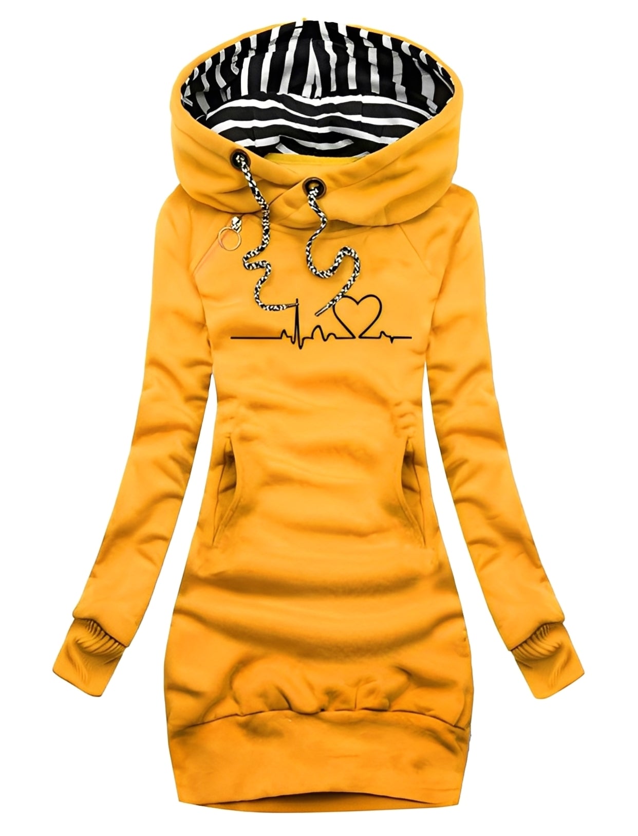 Jaidyn - Stilvolles Kapuzen-Sweaterkleid für Damen