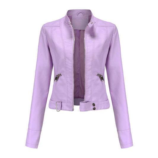 Madeline - Trendige Damenlederjacke mit Kragen