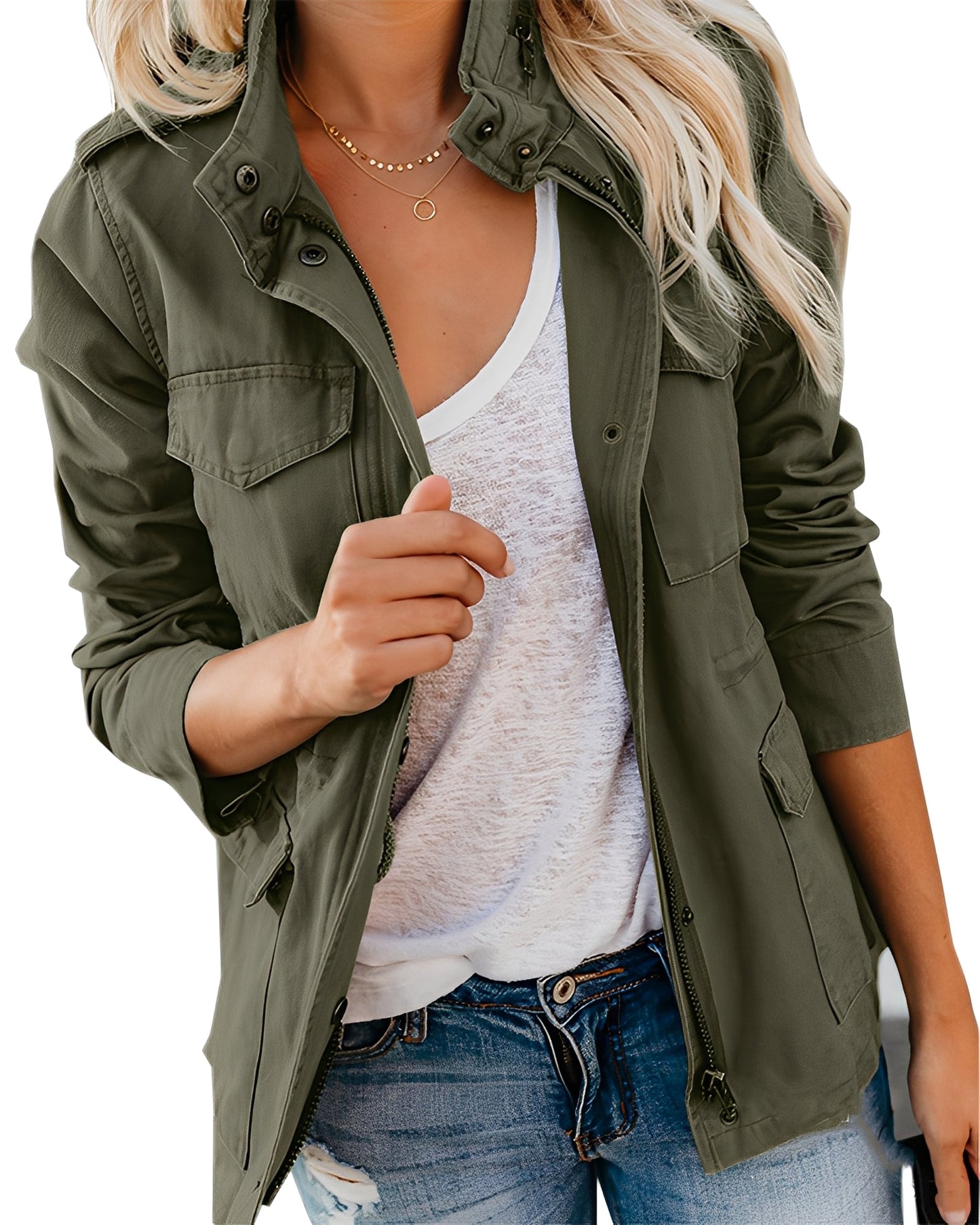Rachyl - Bequeme Damenjeansjacke mit Zipper