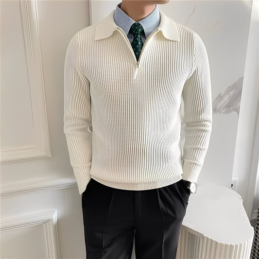 Justin - Schicker Herrenpullover mit Reißverschluss