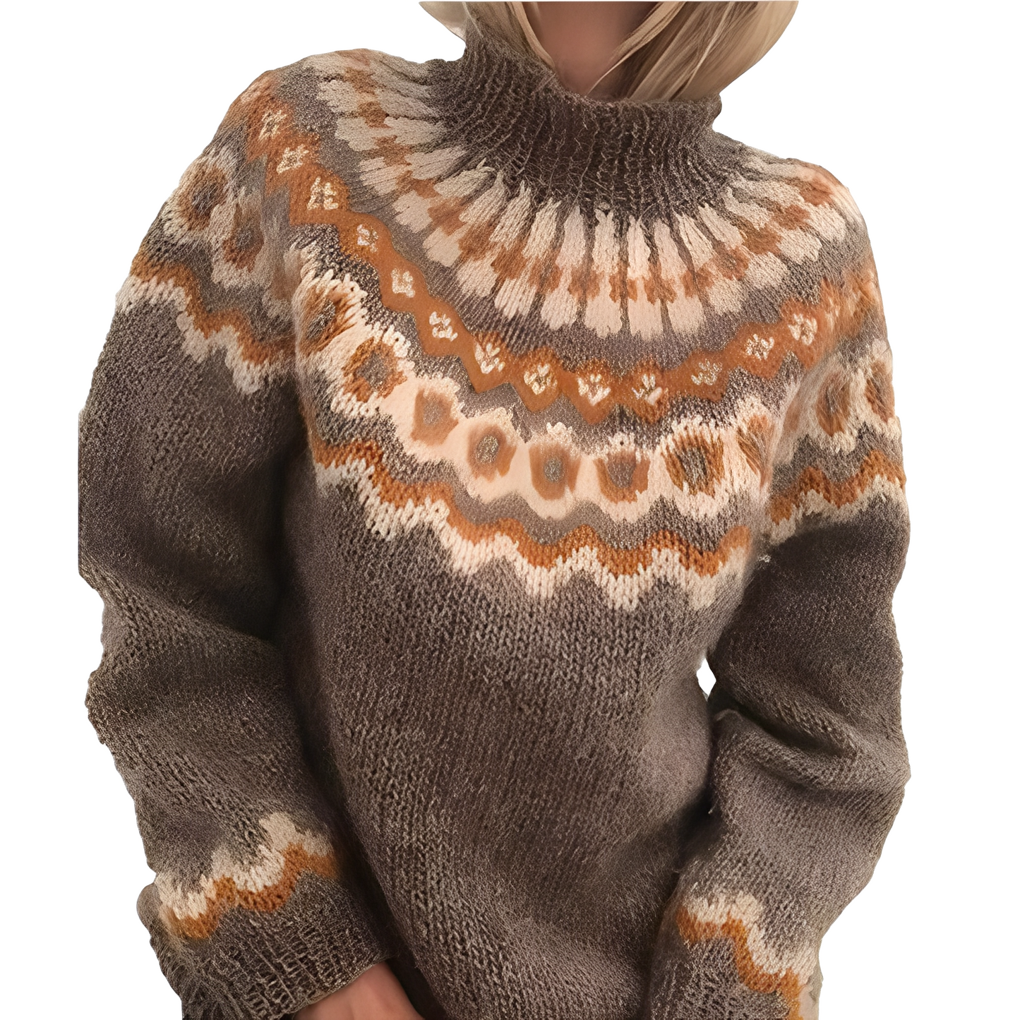 Charlee - Warmer, weit geschnittener Damen-Rollkragenpullover
