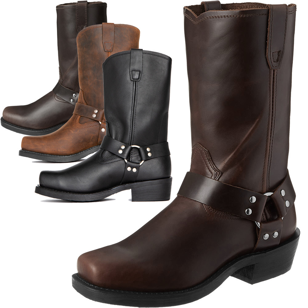 Crofton - Bequeme Leder-Cowboystiefel für Herren