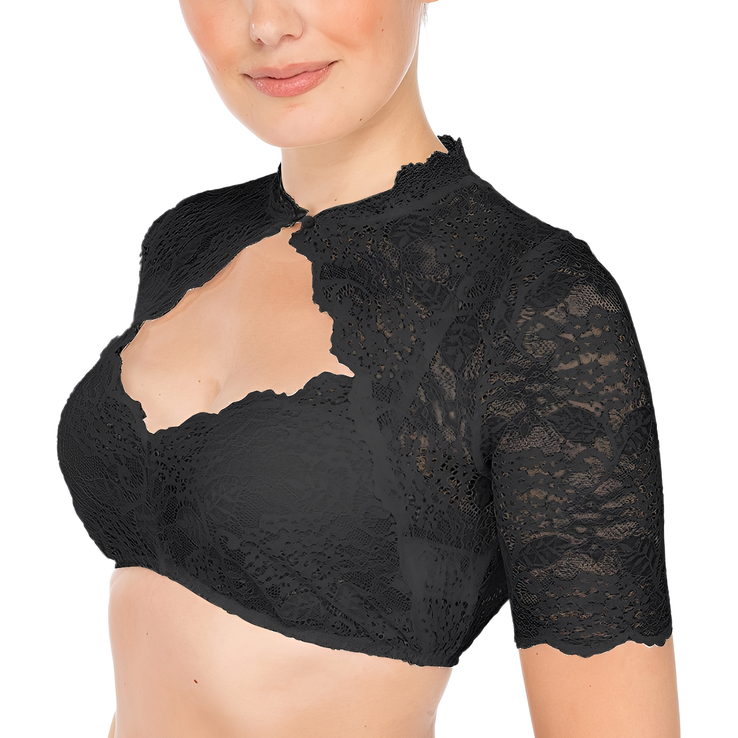 Daniella - Traditionelle Damen-Oktoberfest-Bluse mit Spitze