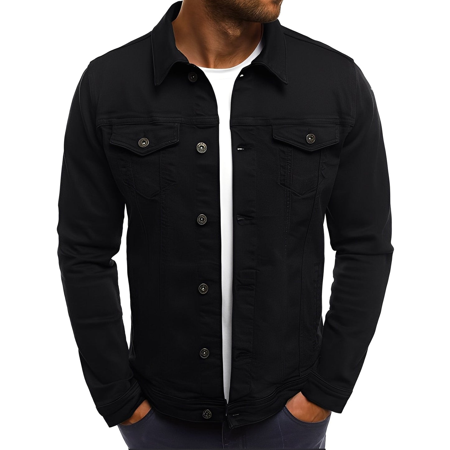 Steven - Stilvolle Jeansjacke mit Taschen für Männer
