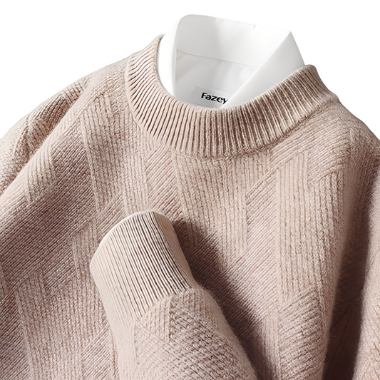 Winfred - Zeitgemäßer, bequem geschnittener Kaschmirpullover für Männer
