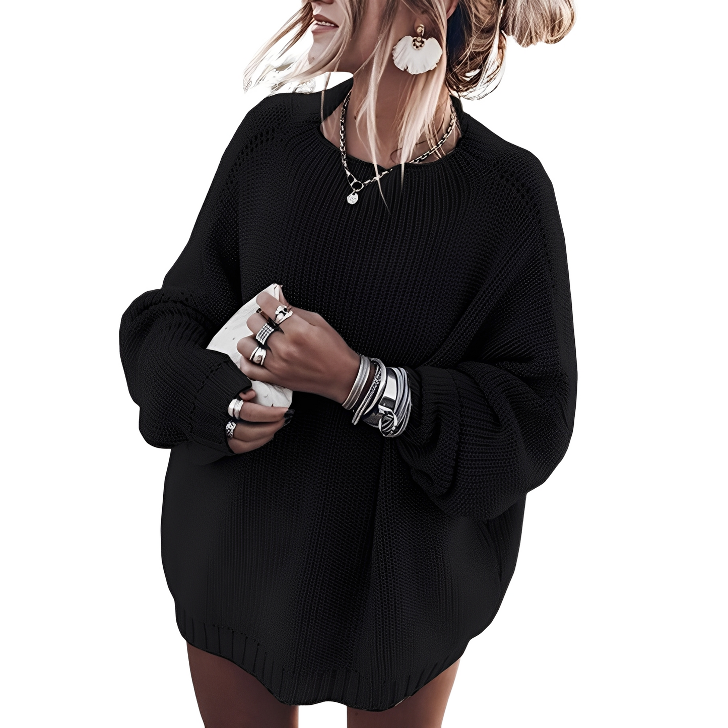 Gisselle - Damenpullover im weiten Grobstrick-Design