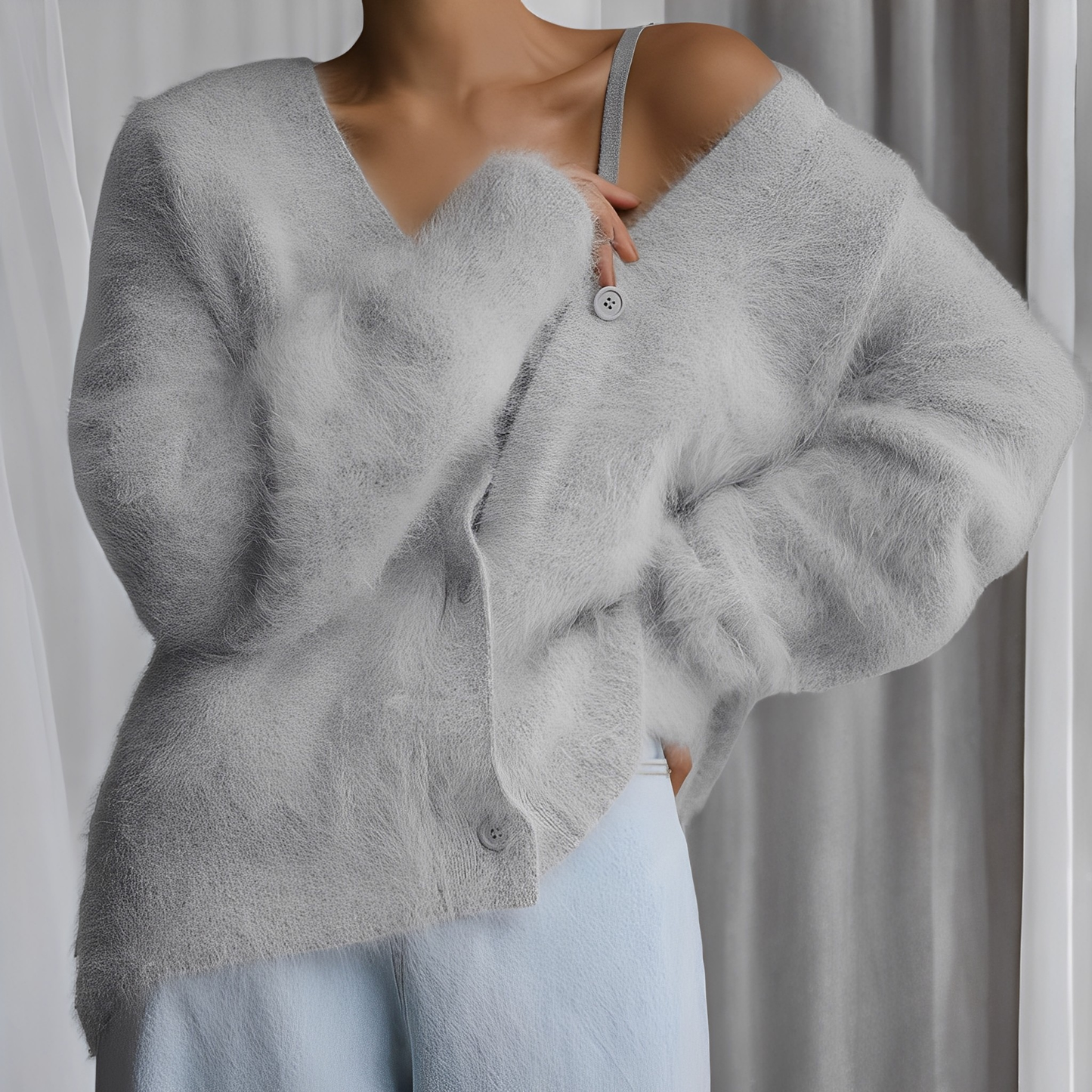Emberly - Bequemer, locker geschnittener Damen-Kaschmirpullover