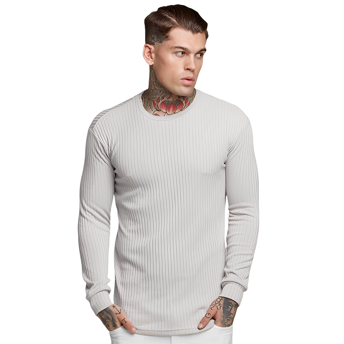Wynne - Schlicht designter, enger Herrenpullover
