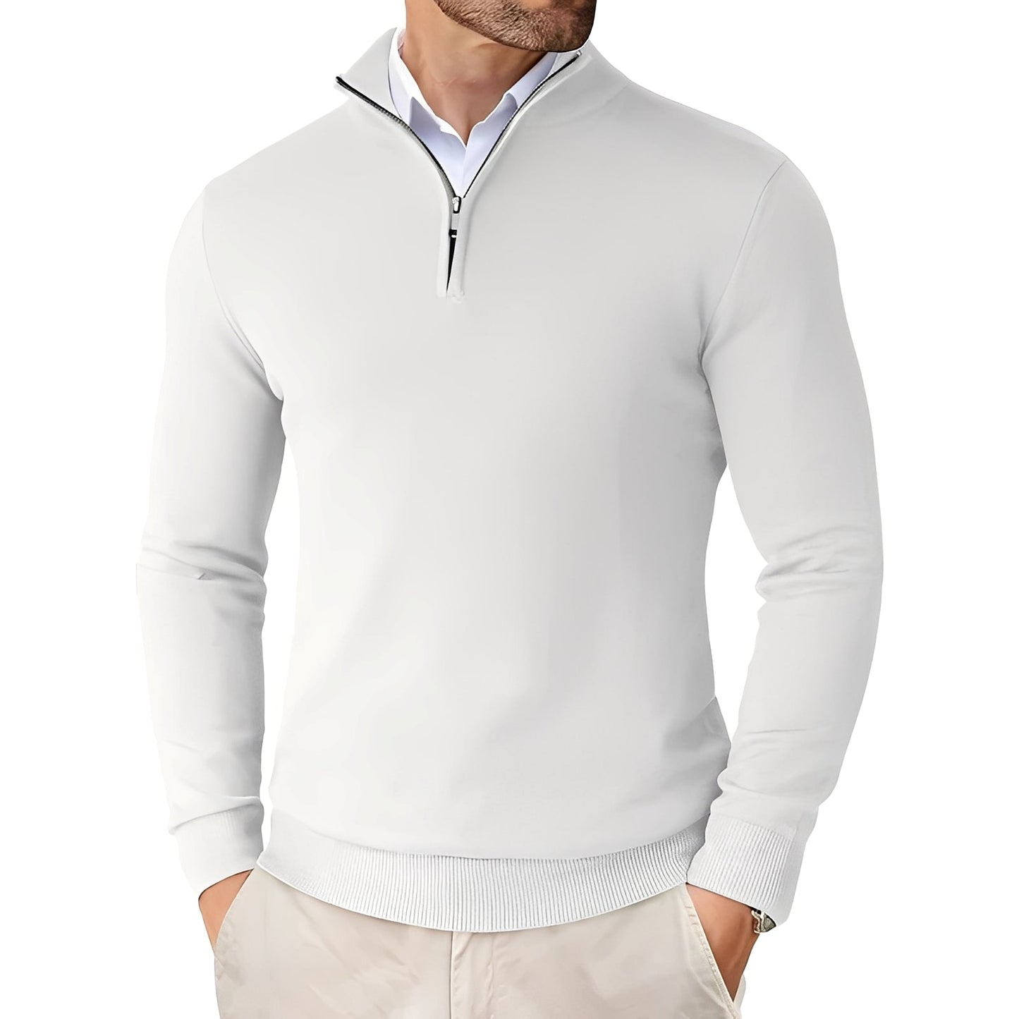 Darell - Eleganter Herren-Strickpulli mit Zipper