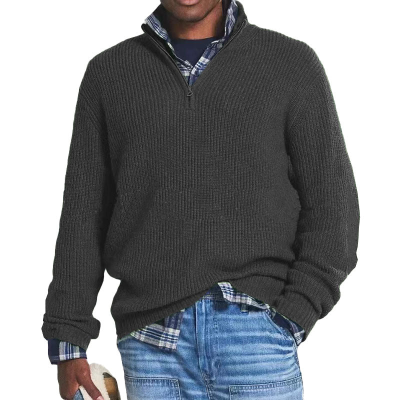 Charlton - Gemütlicher Herren-Kaschmirpullover mit Reißverschluss