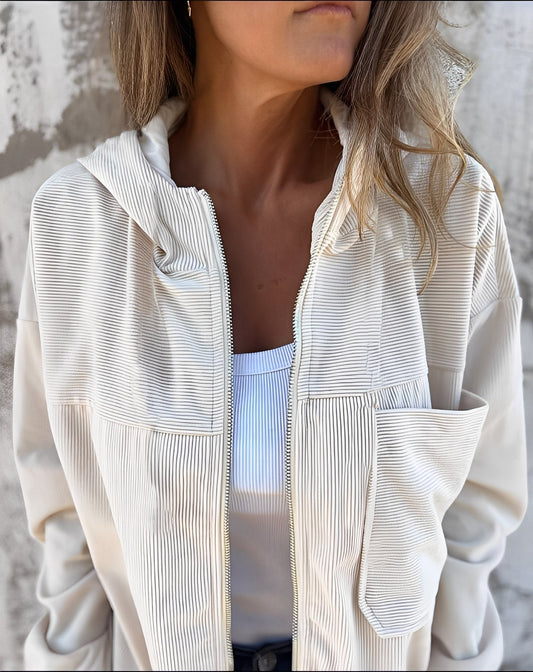 Gillian - Bequeme Damen-Cordjacke mit Kapuze