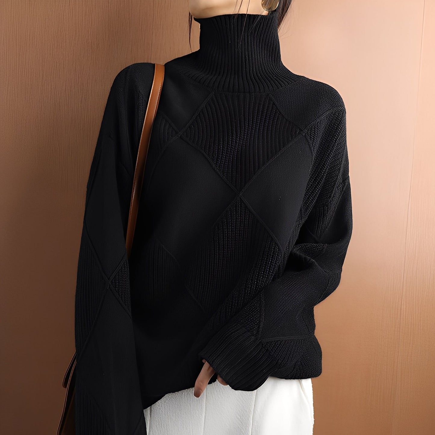 Lyndsea - Gemütlicher Damen-Rollkragenpullover