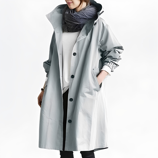 Giselle - Damen-Hoodie-Regenmantel, wasserfest