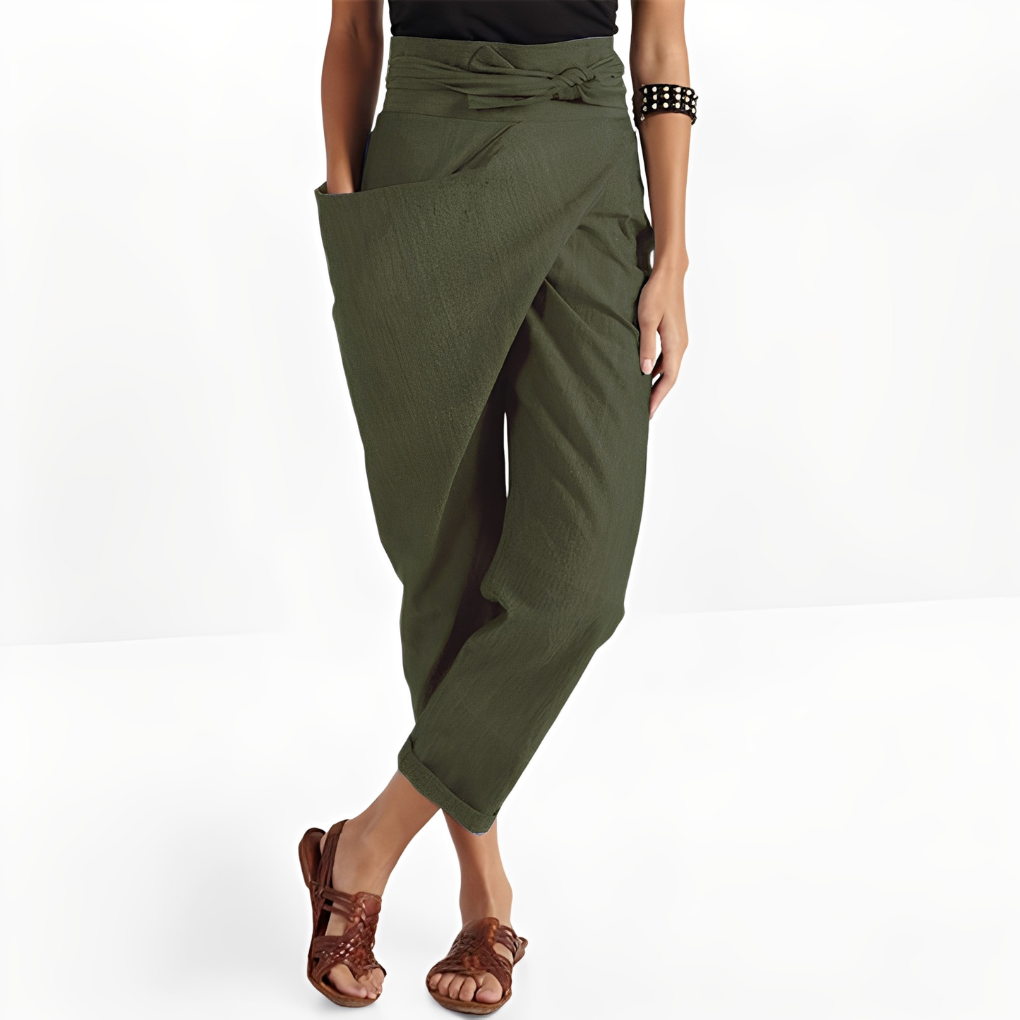 Courteney - Bequeme Damen-Haremshose mit hohem Taillenbund
