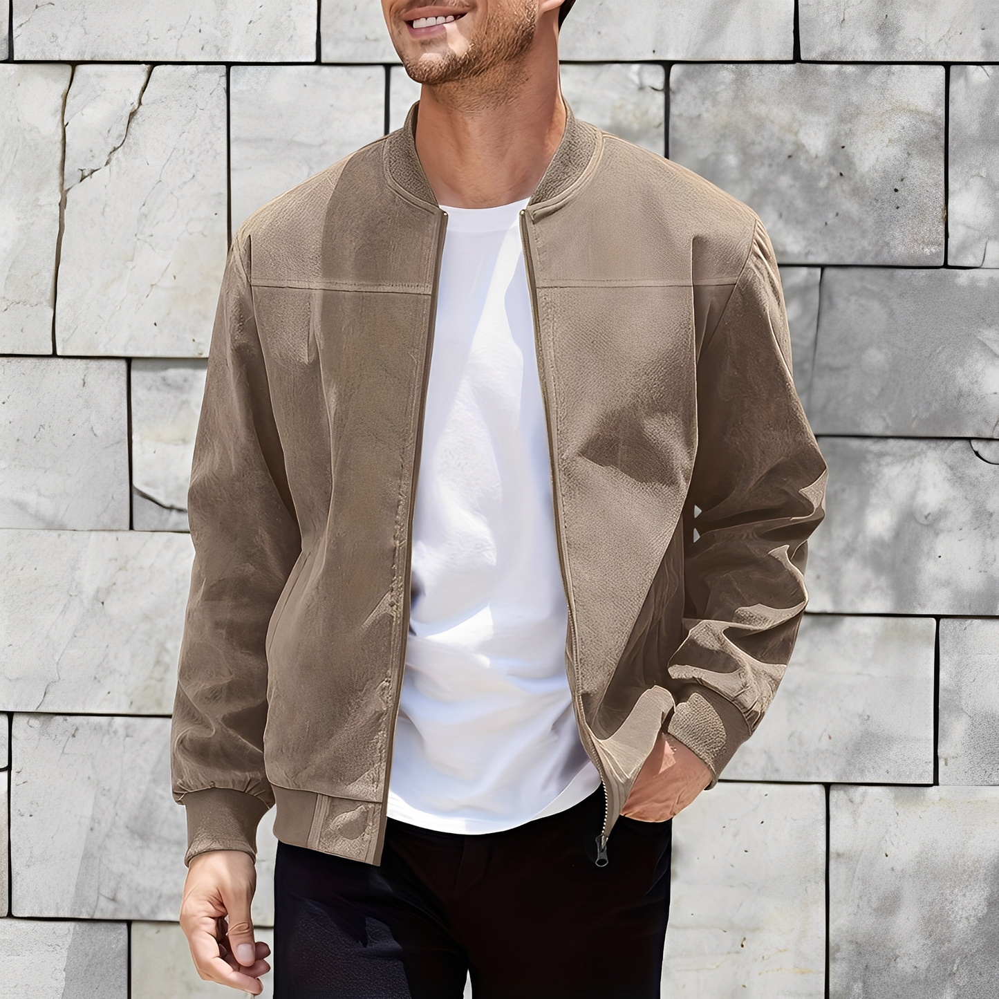 Easton - Klassische, modische Herren-Lederjacke