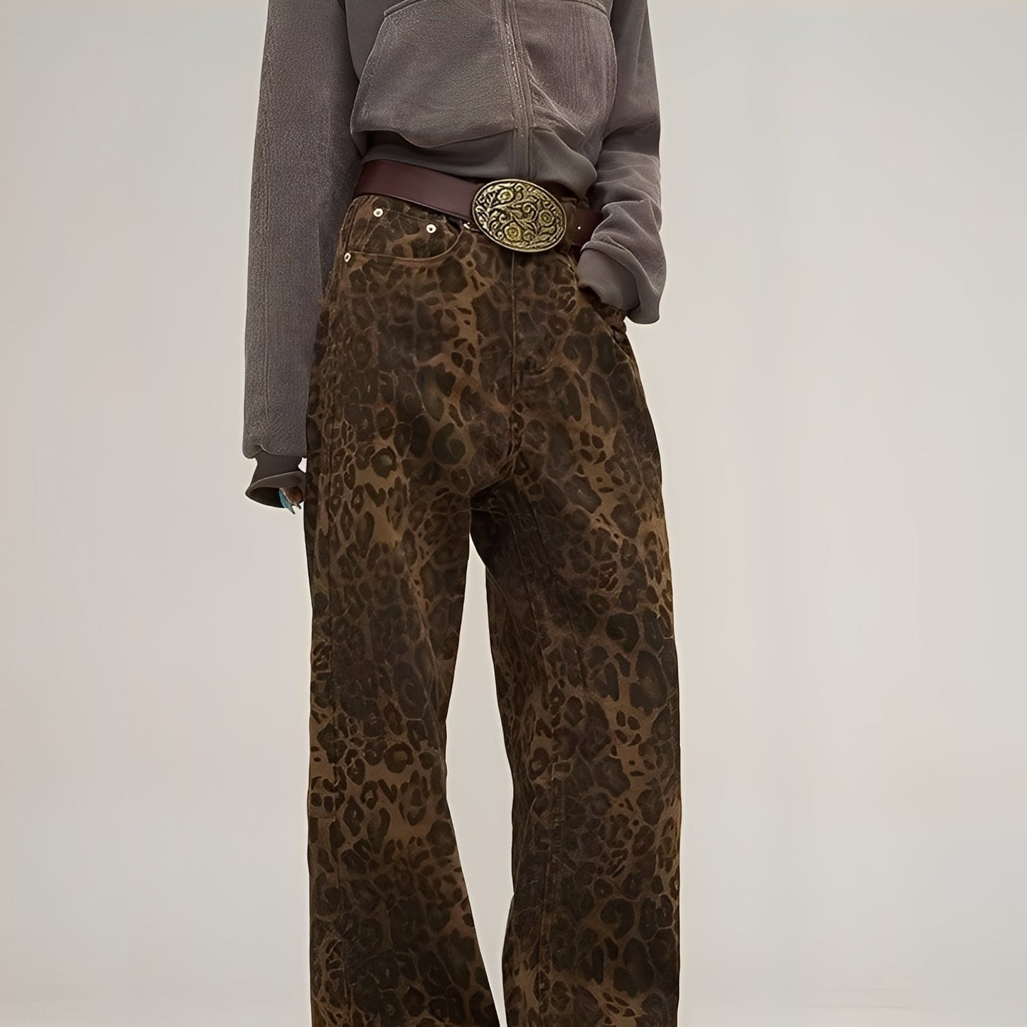 Felecia - Trendige, bedruckte weite Damenjeans