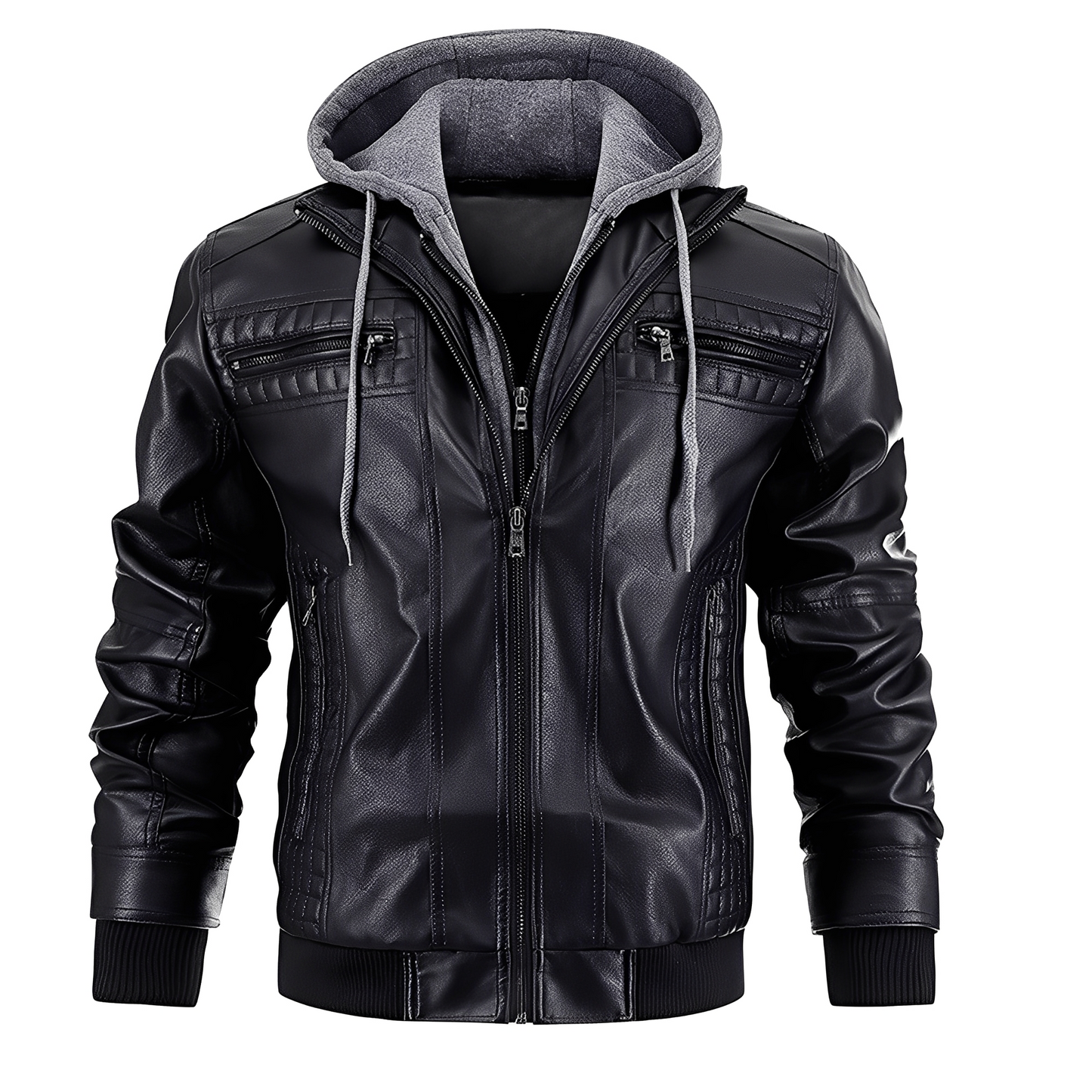 Morley - Klassische Herren-Kapuzenlederjacke