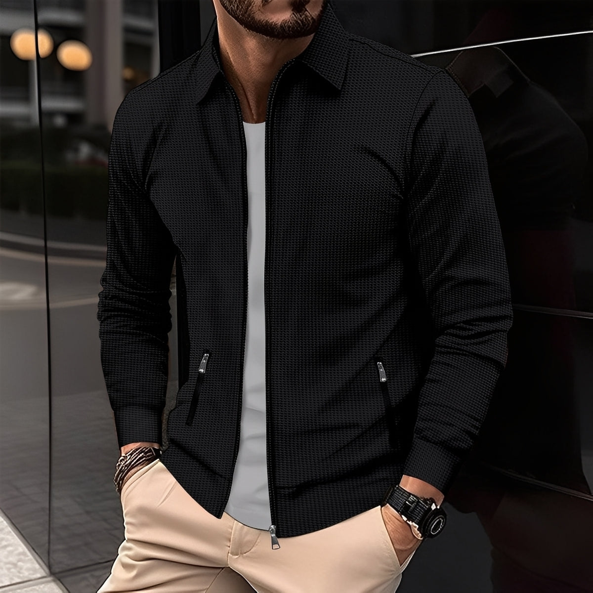Anthony - Moderne Männerjacke mit Taschen und Reißverschluss