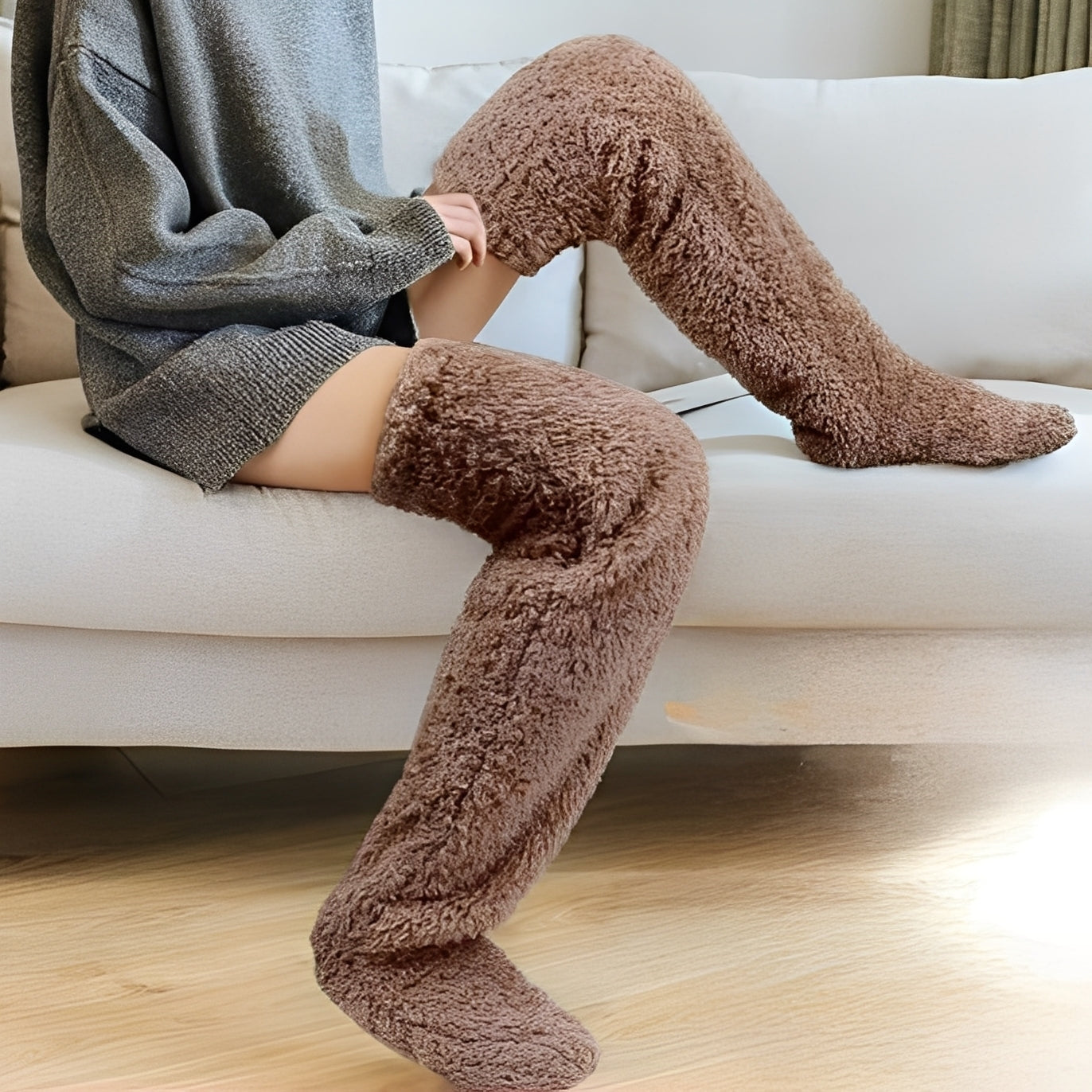Camellia - Kuschelige, kniehohe Wintersocken für Damen